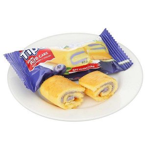 Бисквитные мини рулетки TIPO со вкусом черники, 268 гр
