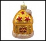 ИГРУШКА СТЕКЛЯННАЯ ФОРМОВАЯ БАТИК ПРЯНИЧНЫЙ ДОМИК