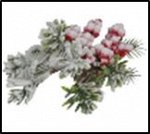 ЕЛЬ ВЕТОЧКА РОЖДЕСТВЕНСКАЯ MARKO FERENZO RUSSIAN WINTER ВЕТОЧКА ЯГОДЫ КАЛИНЫ В СНЕГУ 20х12СМ