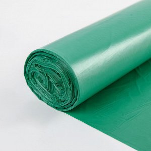 Мешки для раздельного сбора мусора, 60 л, 12 мкм, ПНД, 20 шт, для стекла, цвет зелёный