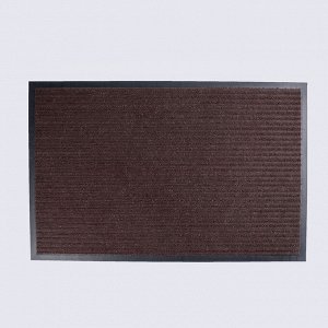Коврик придверный влаговпитывающий, 2-х полосный иглопробивной, «Классик», 50x80 см, цвет коричневый