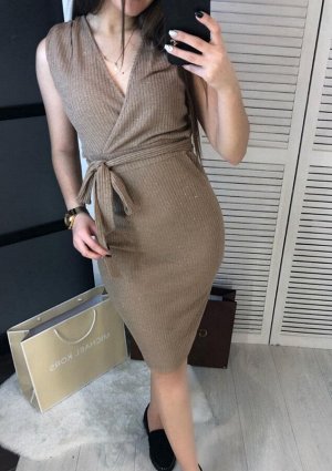 Платье, цвет: коричневый