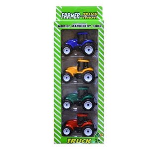 Игрушечный набор тракторов Farmer Truck, 4 шт (А113)