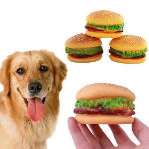 Игрушка-пищалка для собак Гамбургер