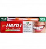 Dabur Herb&#039;l Anti Ageing Natural Red Toothpaste with Toothbrush 150g / Аюрведическая Зубная Паста Антивозрастная Натуральная + Зубная Щётка Ср. Жесткости 150г