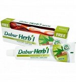 DABUR HERB&#039;L Toothpaste NEEM/ Зубная паста с нимом + зубная щётка ср. Жесткости 150г.
