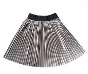 0405 Плиссированная юбка для девочек (серая)