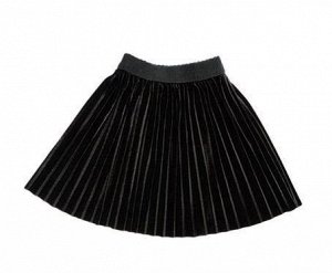 0406 Плиссированная юбка для девочек (темно-серая)