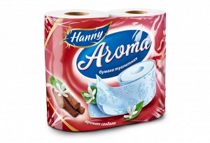 Туалетная бумага HANNY "Aroma Sandalwood", 2 слоя, 4 рулона, 17,5 метра