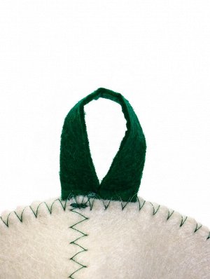 Шапка банная с принтом "Иди в баню", войлок белый