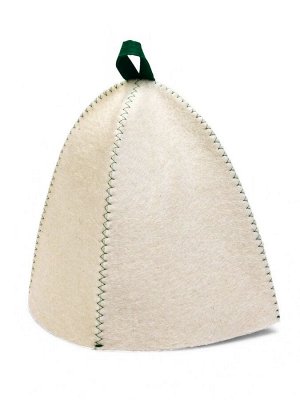 Шапка банная с принтом "Иди в баню", войлок белый