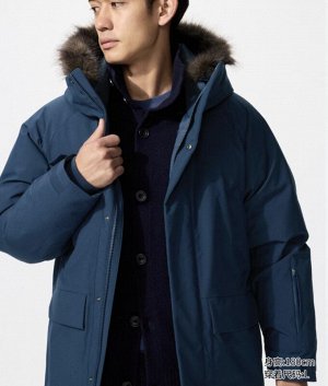 Мужское/унисекс теплое пуховое пальто/куртка премиум-класса 481200, синяя