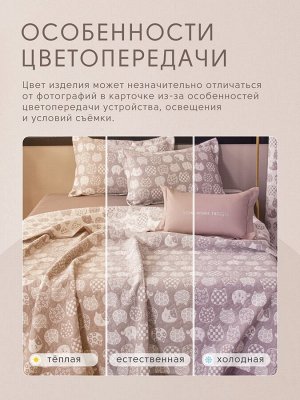 Комплект постельного белья Сатин Aurora Veil с Покрывалом AV003