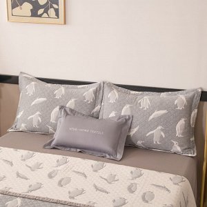 Комплект постельного белья Сатин Aurora Veil с Покрывалом AV001