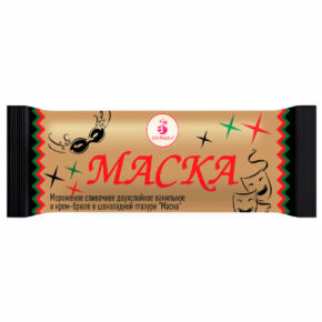 Мороженое Маска слив ван крем-бр в шок гл батончик 80х30