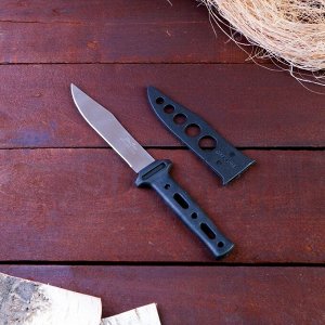 Нож туристический в ножнах из пластика "Круги", лезвие 12 см