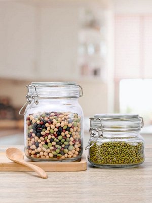 Банка, 750 мл, с крышкой на защелке, стекло