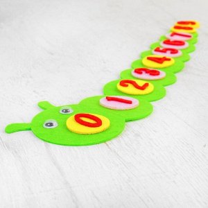 Развивающая игрушка - учим цифры «Гусеница» из фетра