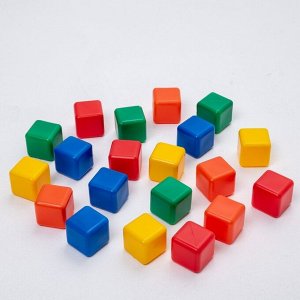 Набор цветных кубиков, 20 штук, 4 ? 4 см