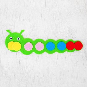 Развивающая игрушка - учим цвета «Гусеница» из фетра