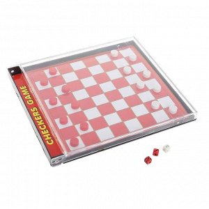 Игра настольная "Шашки с кубиками", упаковка стилизована под коробку для CD-диска