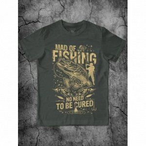 Оливковая футболка "Рыбалка"