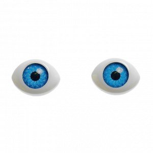 Глаза, набор 30 шт., размер радужки 7 мм, цвет голубой
