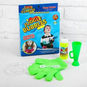 Эластичные пузыри «Весело играем», в наборе раствор, перчатки,тарелочка, выдуватели