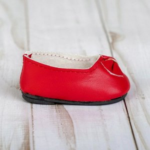Туфли для куклы «Бантик», длина стопы: 7 см, цвет красный