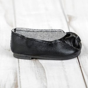 Туфли для куклы «Бантик», длина стопы: 7 см, цвет чёрный
