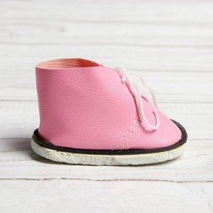 СИМА-ЛЕНД Ботинки для куклы «Завязки», длина подошвы: 7,5 см, 1 пара, цвет нежно-розовый