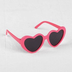 Очки для куклы «Сердечки», набор 2 шт., с тёмными и прозрачными линзами, цвет оправы розовый