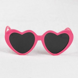 Очки для куклы «Сердечки», набор 2 шт., с тёмными и прозрачными линзами, цвет оправы розовый