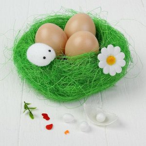 Набор для создания гнезда с декором для пасхальных яиц "Цыпа с цветочком"