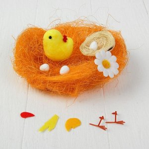 УЦЕНКА Набор для создания гнезда с декором для пасхальных яиц "Курочка и гнездо с яйцами"