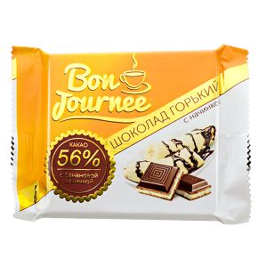 Шоколад Спартак Bon Journee Горький 56% с банановой начинкой 80 г 1 уп.х 29 шт.