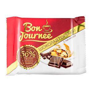Шоколад Спартак Bon Journee Горький 56% с начинкой со вкусом яблочного штруделя 80 г 1 уп.х 29 шт.