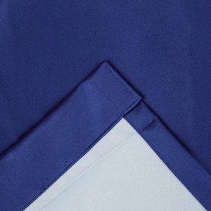 Штора портьерная «Этель» 145x265 см, двусторонний блэкаут, цвет Синий, пл. 240 г/м², 100% п/э