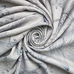 Портьерная ткань Блэкаут с рисунком ромашки серый № 7           (ш.280см)