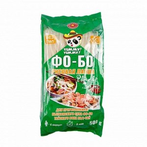 Лапша рисовая ФО плоская, ширина 3 мм, 500гр