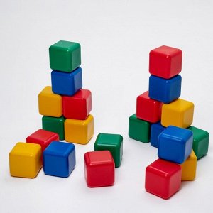 Набор цветных кубиков, 21 штука, 12 х 12 см