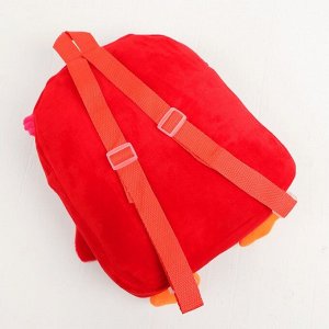 Мягкий рюкзак «Сова», с пайетками, цвет красный