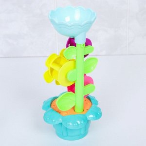 Развивающая игрушка - мельница для игры в ванной «Букашки и цветок», 4 предмета