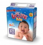 Детские подгузники LaCUTE Baby Diapers, S 4-8 кг, 72 штуки/упаковка (производство Япония)