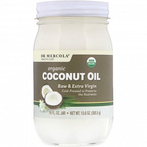Dr. Mercola, Organic Raw &amp; Extra Virgin Coconut Oil, 13.6 oz (385.5 g)