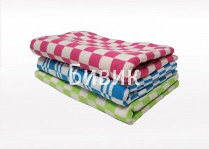 Одеяло Одеяло ширина 100см, длина 140см, хлопок 80% + 20% химическое волокно (ПАН или ПЭ), плотность 420 г/м2, рисунок - цветная клетка ГОСТ 27832-88