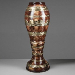 Ваза напольная "Акирия", коричневая, 91,5 см, керамика