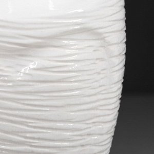 Ваза керамическая "Амур", настольная, белая, 20 см