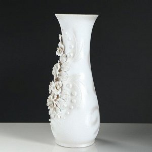 Ваза напольная "Осень" лепка, хризантема, 57 см, микс, керамика