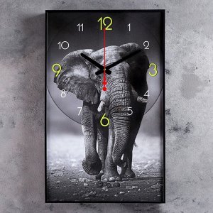 Часы настенные, серия: Животные, "Джамбо", 57х35х4 см
